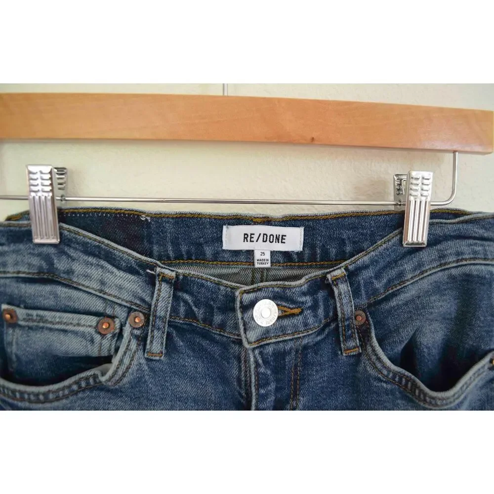 RE/DONE Women's Low Rise Micro Boot Jeans Size 25